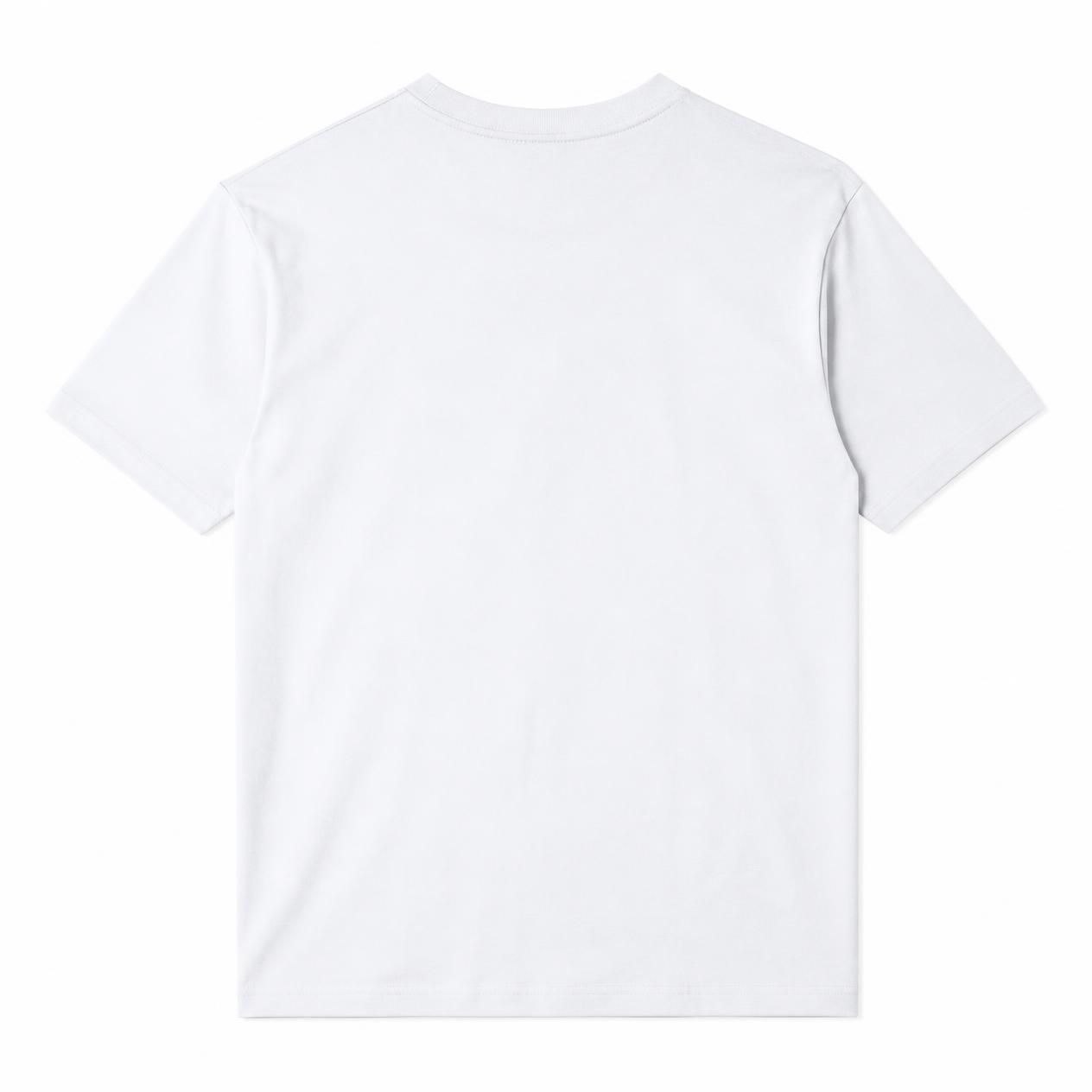 Kids White Cotton T-Shirt | Plain Round Neck T-Shirt - Image 3