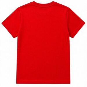 Kids Red Cotton T-Shirt | Plain Round Neck T-Shirt