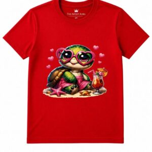 Kids Red Cotton T-Shirt | Plain Round Neck T-Shirt